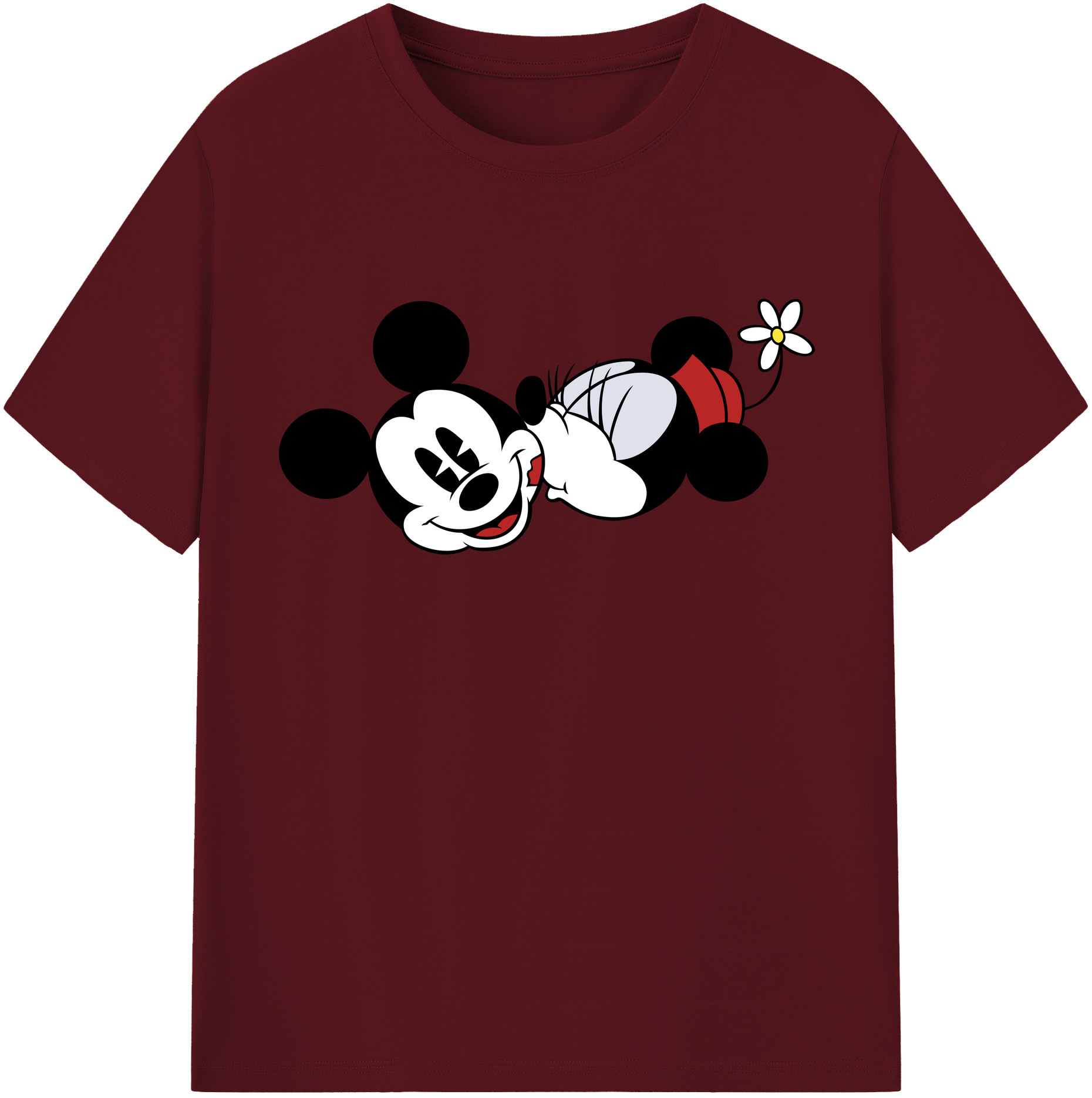 （画像用） ミッキーマウス Mickey Mouse 綿100％半袖Tシャツ（フロントプリント）
